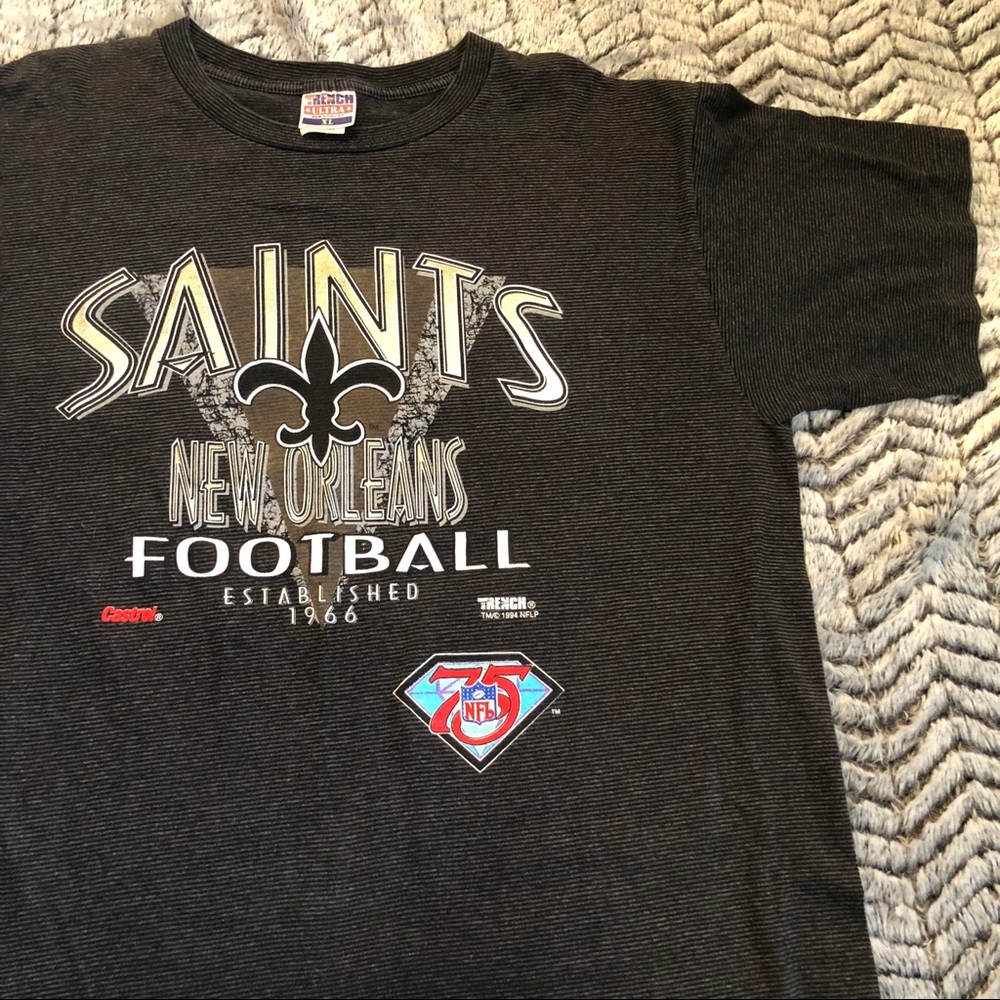 Vintage 1994 Trench Ultra NFL Saints T-Shirt - Picture 2 of 5